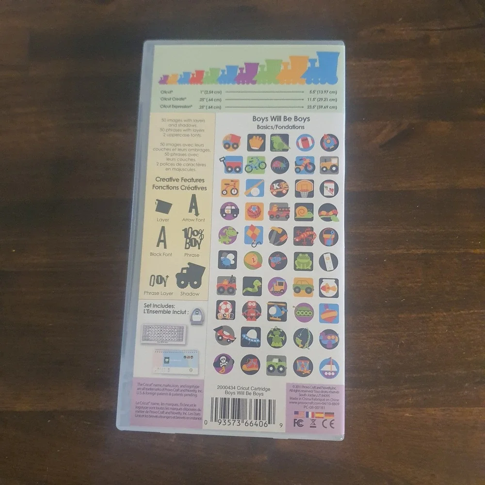 Cricut Boys Will Be Boys Shapes Cartridge Handbook Overlay Scrapbooking Cards‎